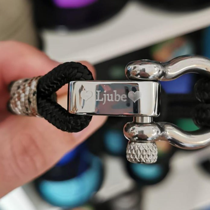 ADRIATICA Nautical Clasp & Anchor Bracelet Black Camo