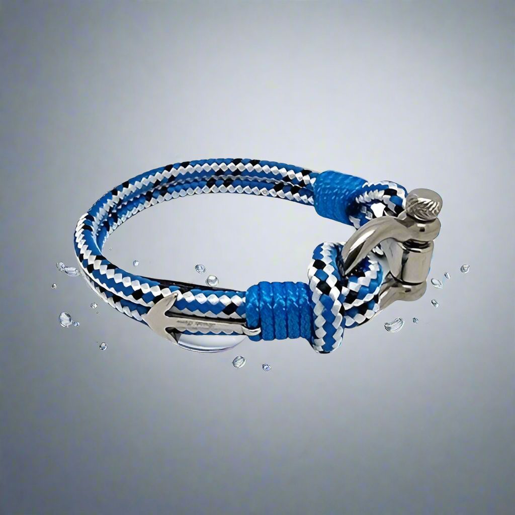 ADRIATICA Shackle & Anchor Bracelet Blue Mix