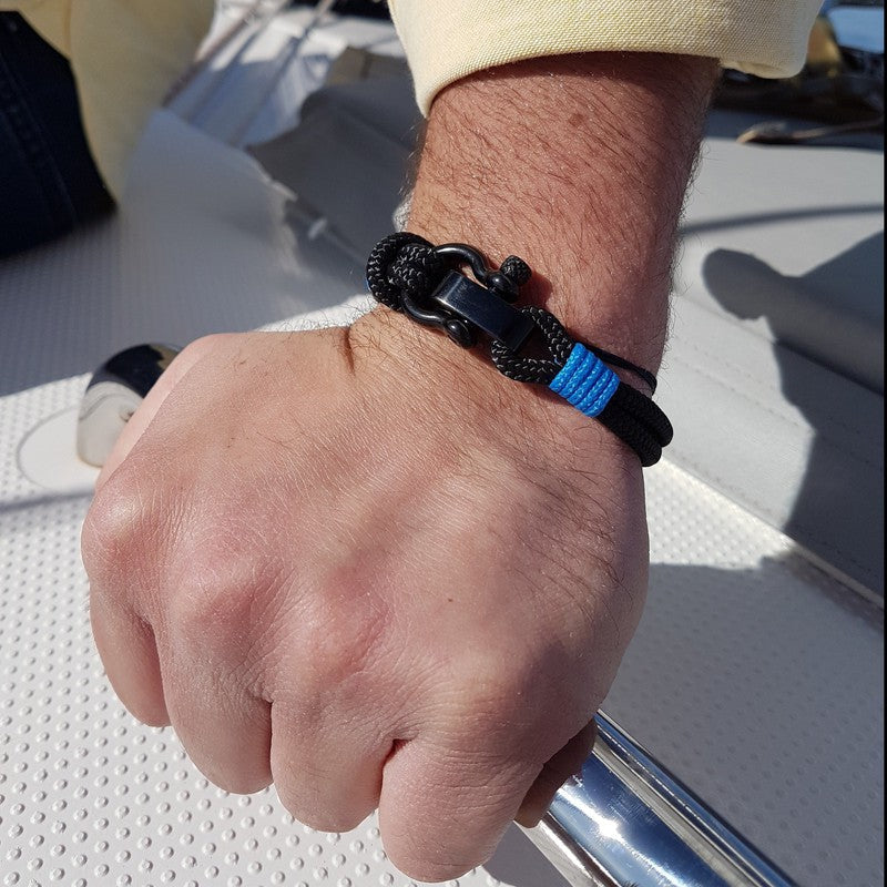 CAPTAIN 4mm Nautical Clasp Bracelet - Blue