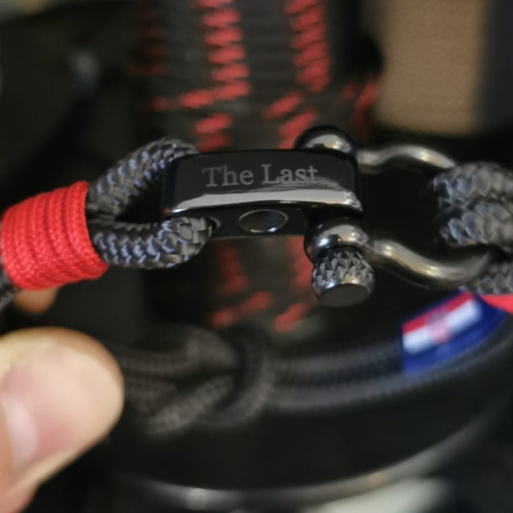 CAPTAIN 4mm Nautical Clasp Bracelet - Red