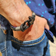 CAPTAIN Black Shackle Bracelet - Grey