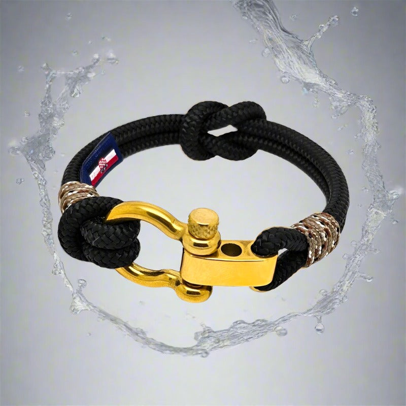 CORSAIR 5mm Nautical Clasp Bracelet Black Camo