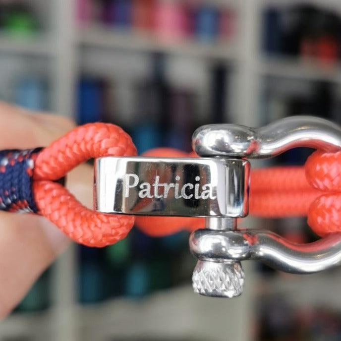 CORSAIR 5mm Nautical Clasp Bracelet Red Blue