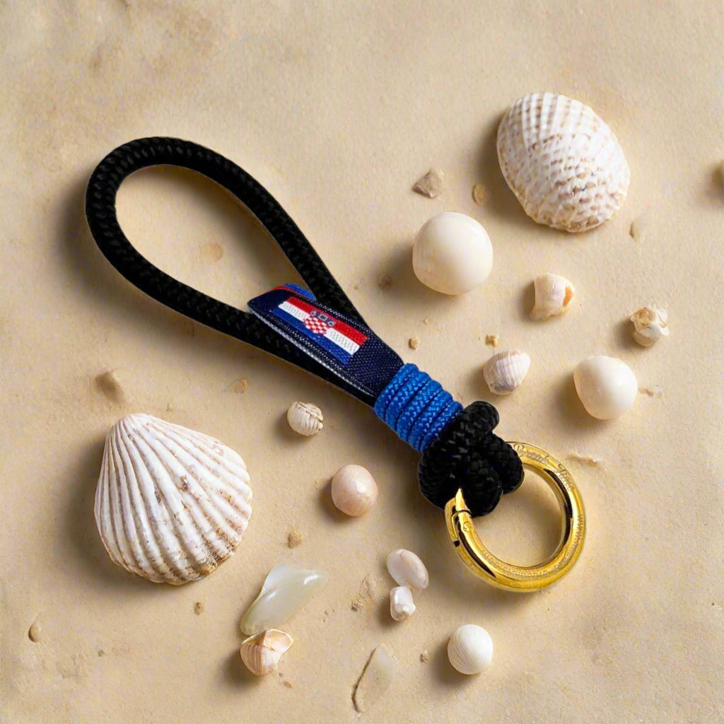 HARBOUR MINI Croatian black blue rope key-ring