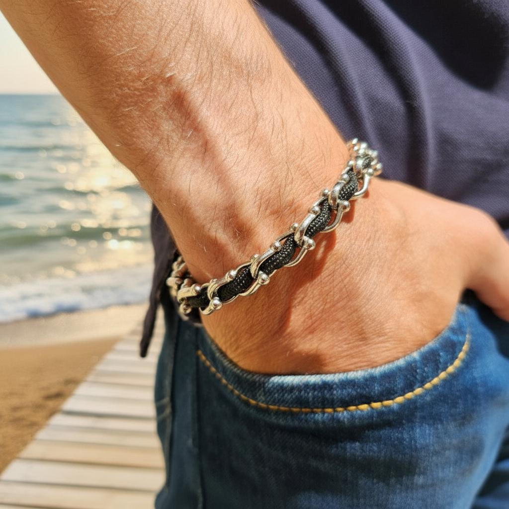 OCEAN MAXI Designer Bracelet / Necklace Black