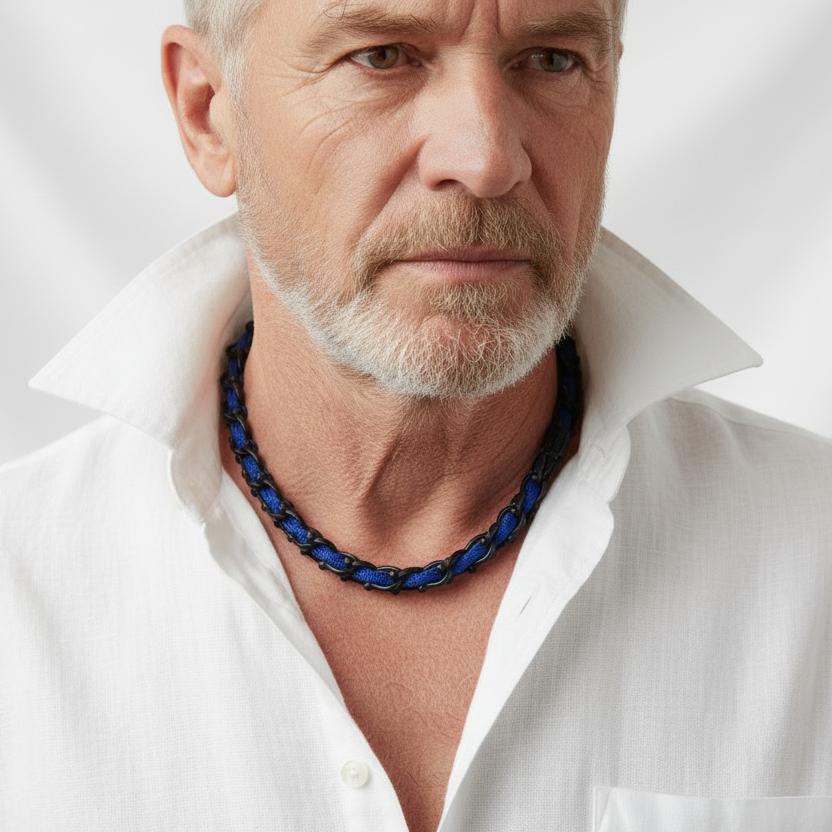 OCEAN MAXI Designer Bracelet / Necklace Electric Blue