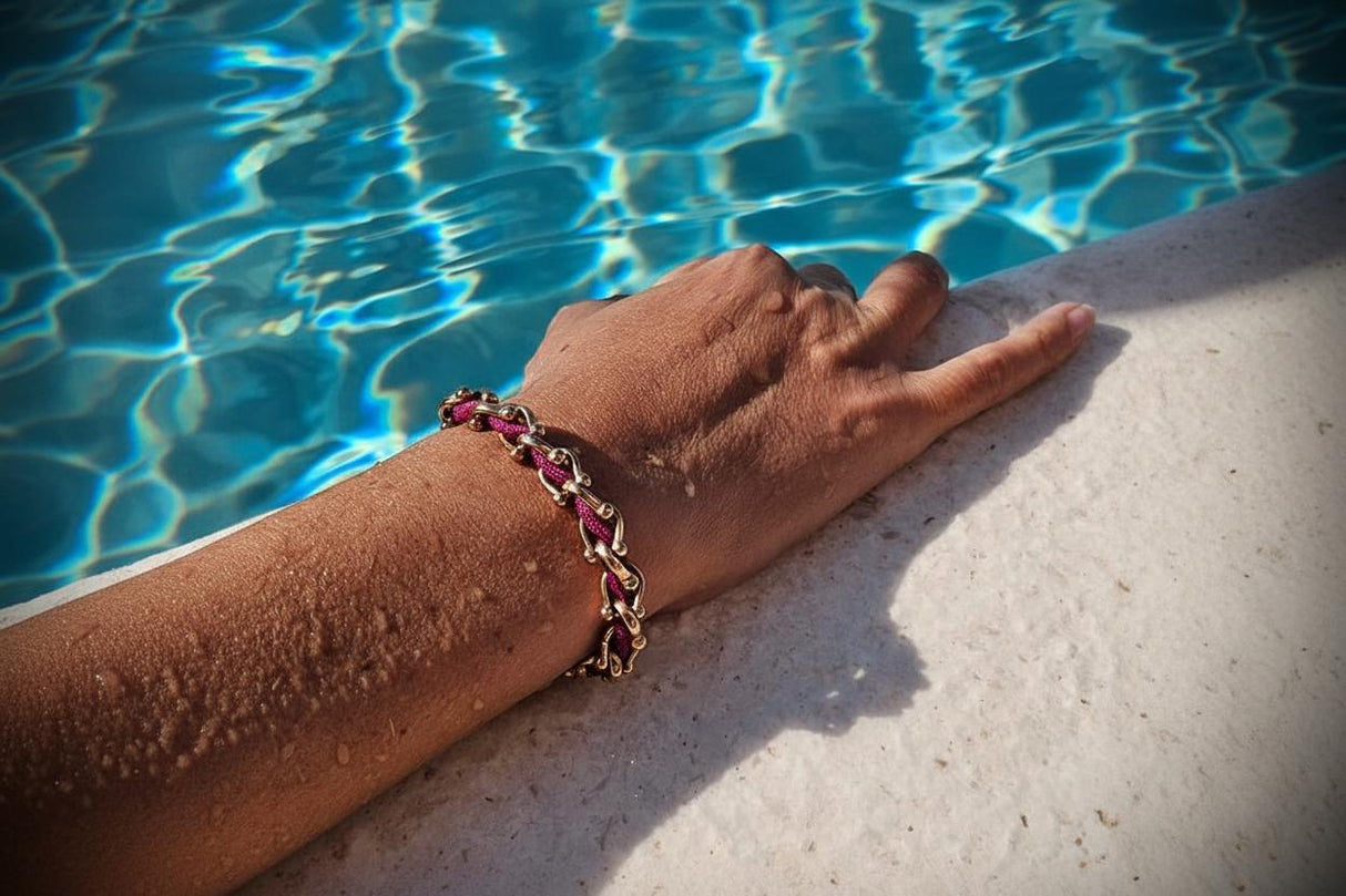 OCEAN MAXI Designer Bracelet / Necklace Fuchsia