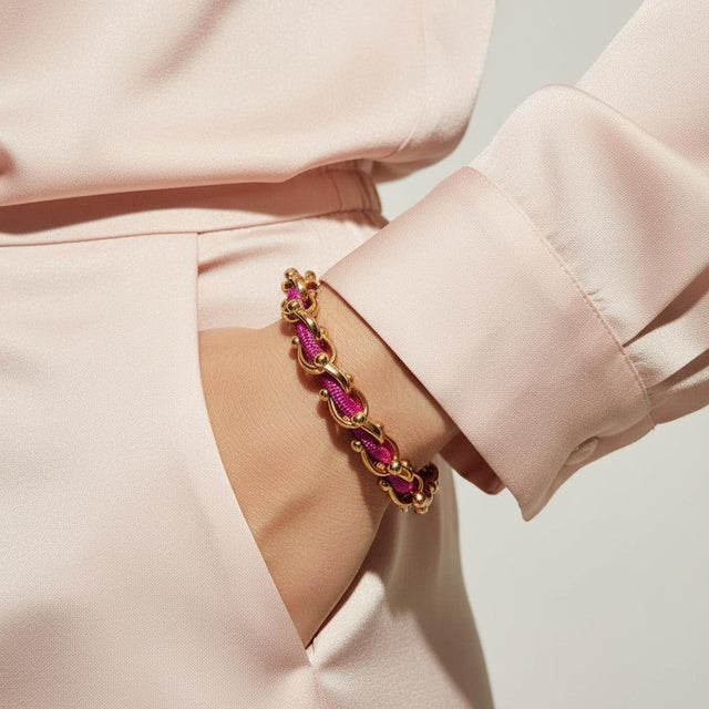 OCEAN MAXI Designer Bracelet / Necklace Fuchsia