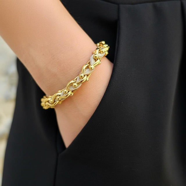 OCEAN MAXI Designer Bracelet / Necklace Gold