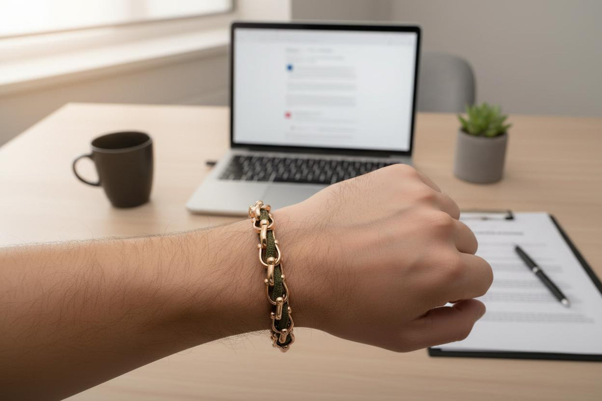 OCEAN MAXI Designer Bracelet / Necklace Khaki