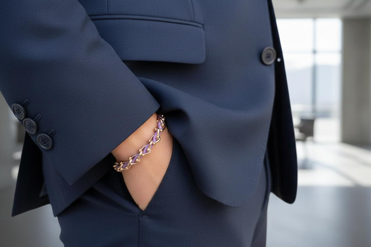 OCEAN MAXI Designer Bracelet / Necklace Lavander Purple