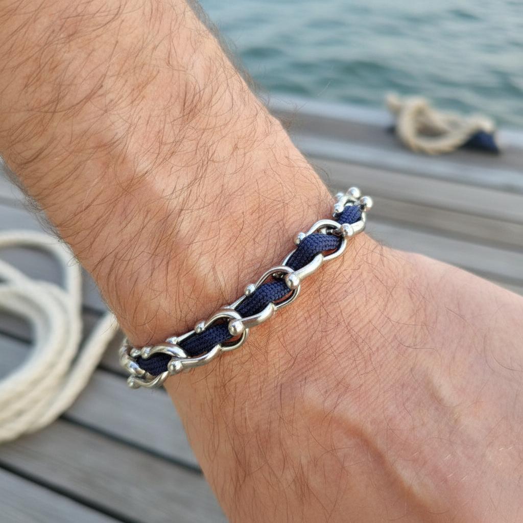 OCEAN MAXI Designer Bracelet / Necklace Navy Blue