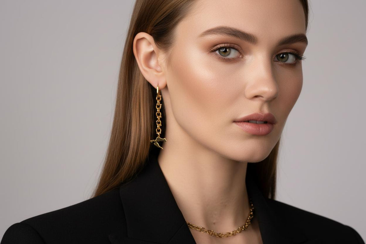 OCEAN MINI Dangle Earrings with Croatia Pendant