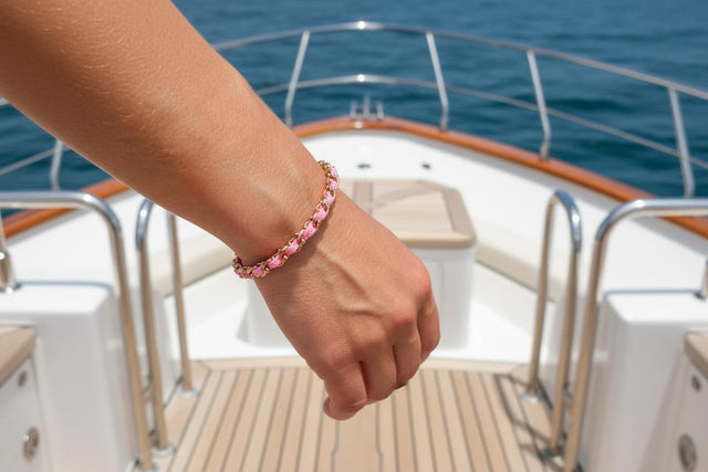 OCEAN MINI Designer Bracelet / Necklace Baby Pink