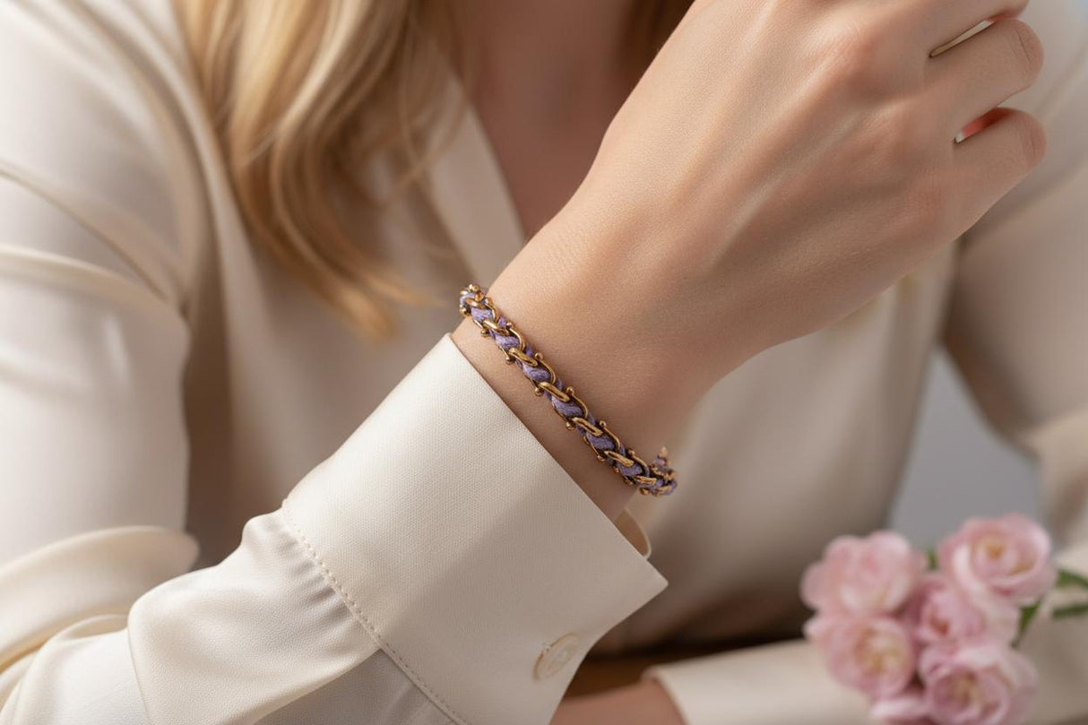 OCEAN MINI Designer Bracelet / Necklace Lavender Purple