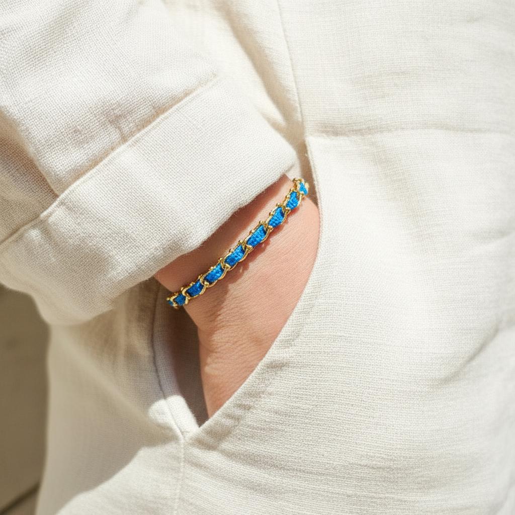 OCEAN MINI Designer Bracelet / Necklace Med Blue