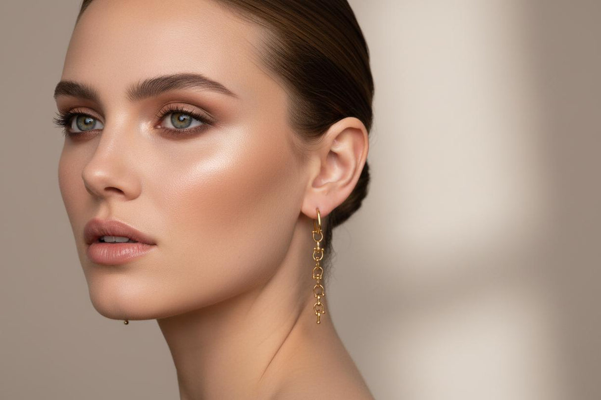 OCEAN MINI Designer Chain Drop Earrings