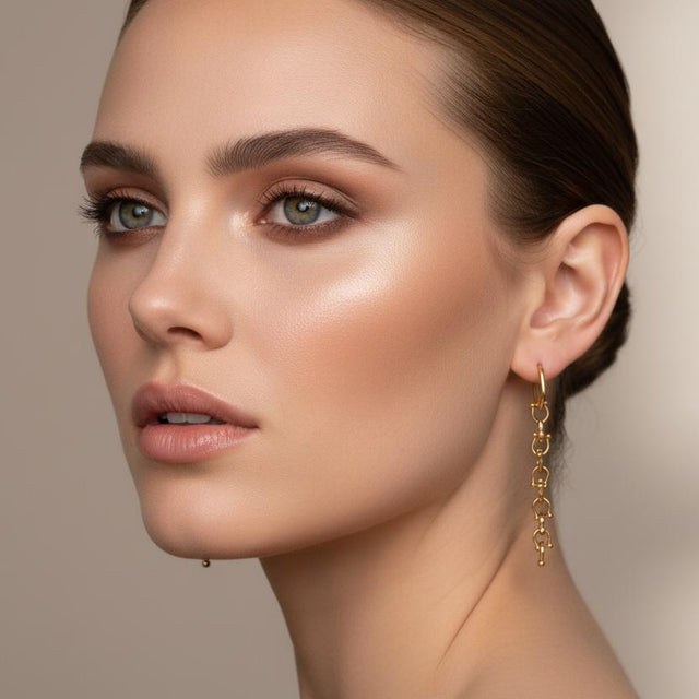 OCEAN MINI Designer Chain Drop Earrings