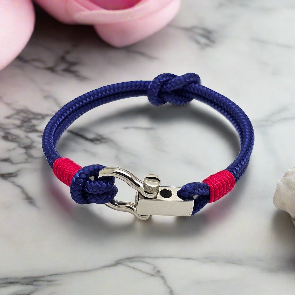 ROYAL mini shackle bracelet blue fuchsia