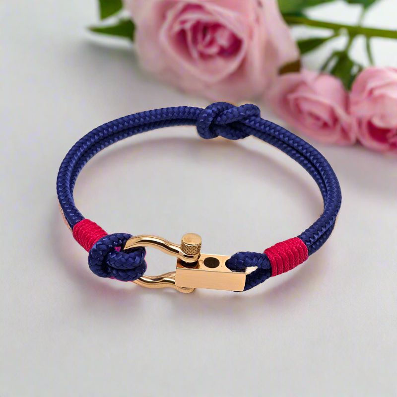 ROYAL mini shackle bracelet blue fuchsia
