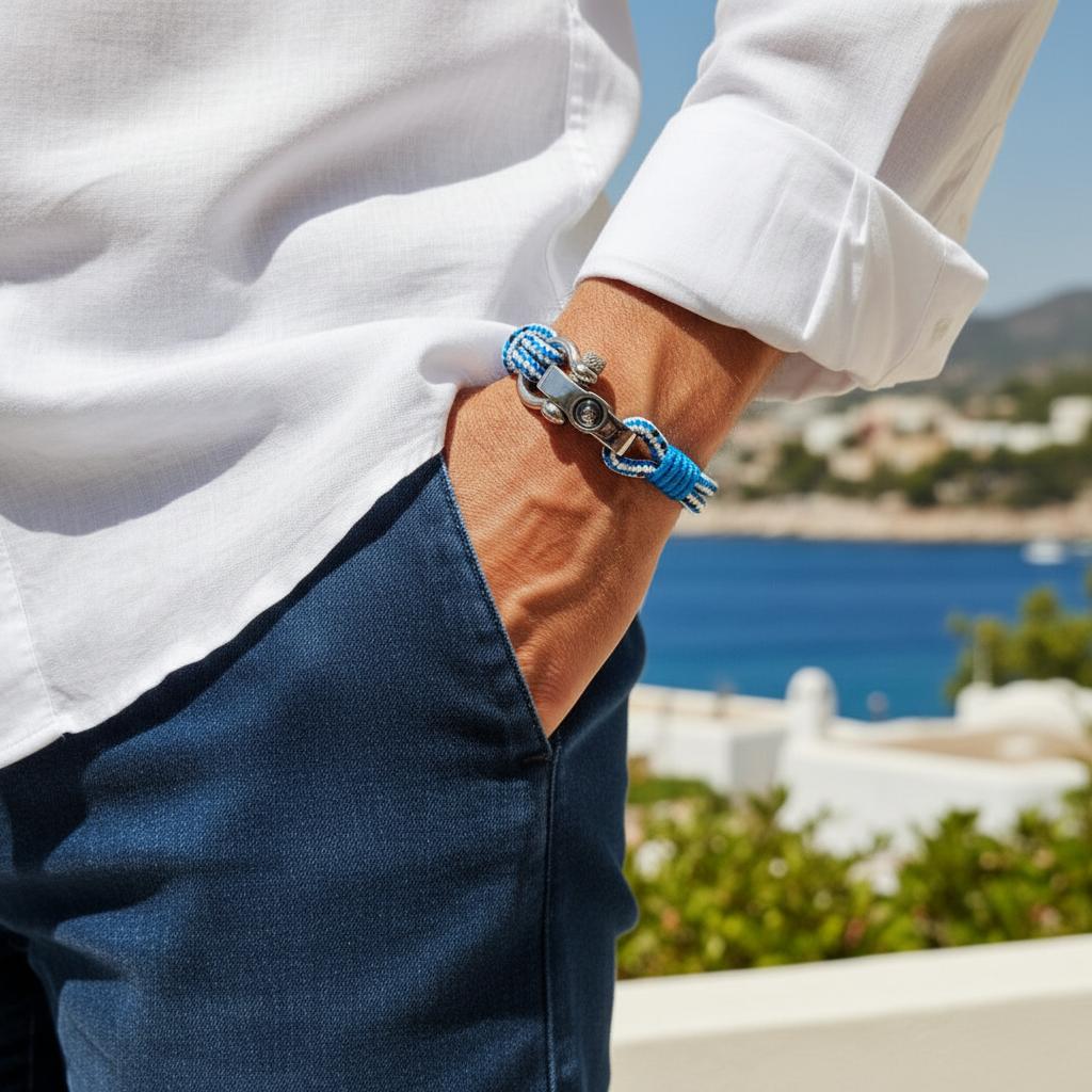 SEAMAN Compass Bracelet Blue Mix