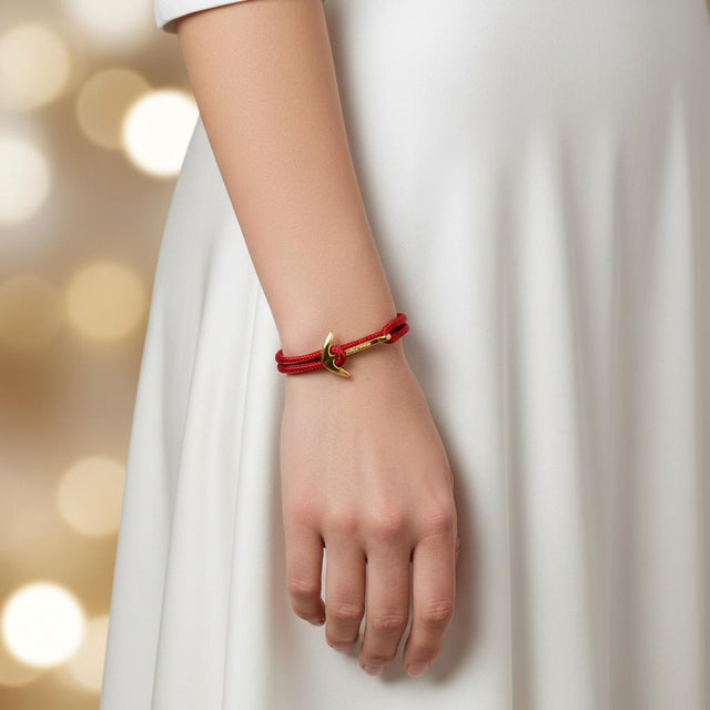 YACHT CREW medium anchor bracelet red