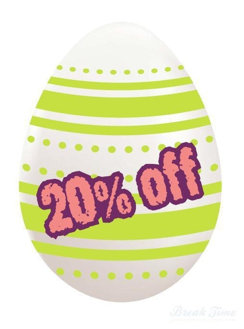 Eggciting times ahead: 20% off Easter discount in-store and online!