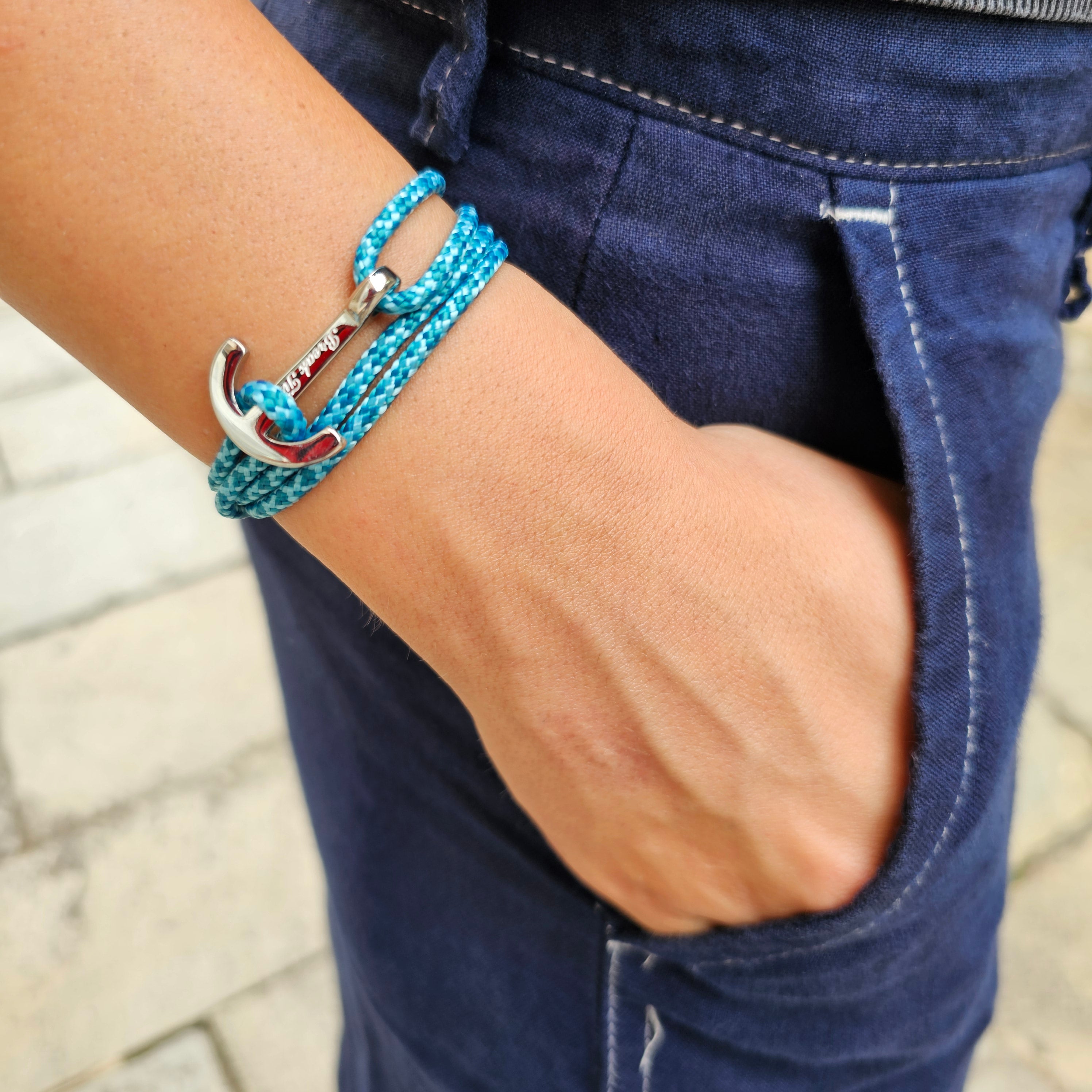 Leather Anchor Bracelet | Modern Braided Bracelet – Bostonian Jewelers