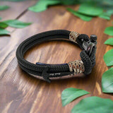 ADRIATICA Nautical Clasp & Anchor Bracelet Black Camo