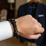 ADRIATICA Nautical Clasp & Anchor Bracelet Black