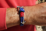 ADRIATICA Nautical Clasp & Anchor Bracelet Blue Red