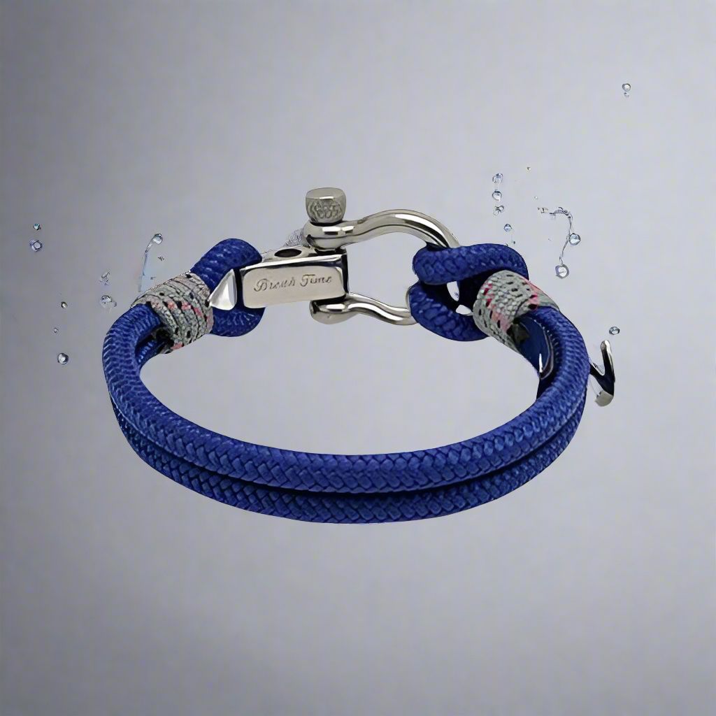 ADRIATICA Shackle & Anchor Bracelet Blue Grey