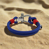 ADRIATICA Shackle & Anchor Bracelet Blue Red