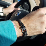 CAPTAIN 4mm Nautical Clasp Bracelet - Black