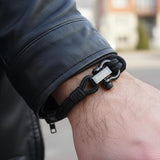 CAPTAIN 4mm Nautical Clasp Bracelet - Black