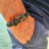 CAPTAIN 4mm Nautical Clasp Bracelet - Black