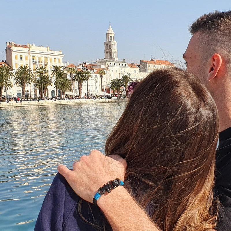 CAPTAIN 4mm Nautical Clasp Bracelet - Blue