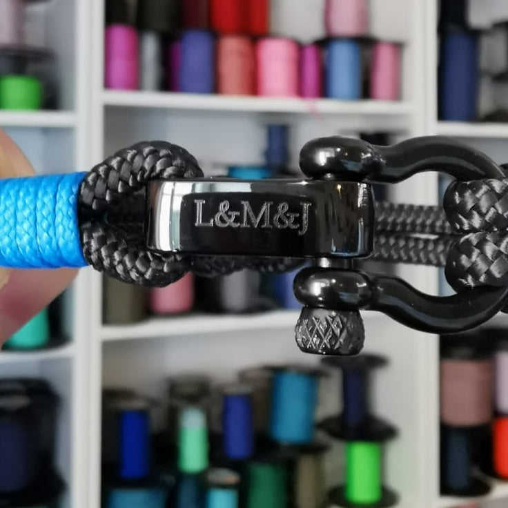 CAPTAIN 4mm Nautical Clasp Bracelet - Blue