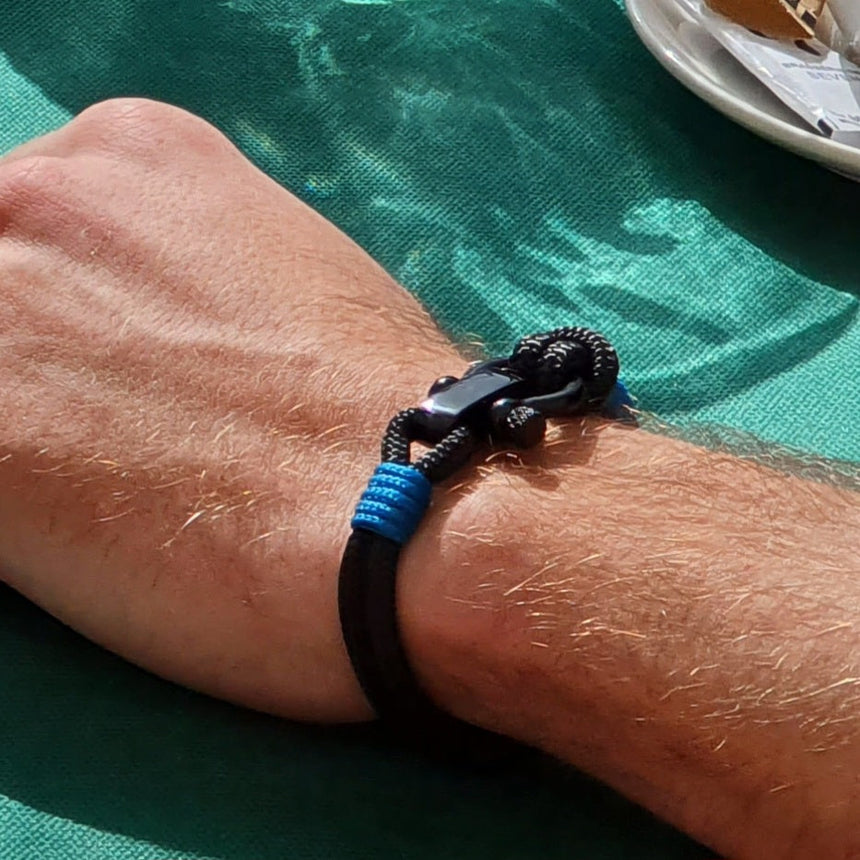 CAPTAIN 4mm Nautical Clasp Bracelet - Blue