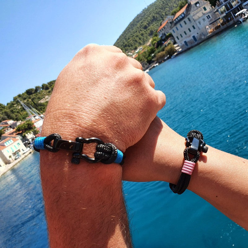 CAPTAIN 4mm Nautical Clasp Bracelet - Blue