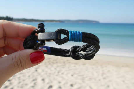 CAPTAIN 4mm Nautical Clasp Bracelet - Blue