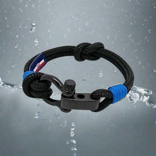 CAPTAIN 4mm Nautical Clasp Bracelet - Blue