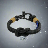 CAPTAIN 4mm Nautical Clasp Bracelet - Gold