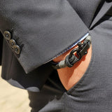 CAPTAIN 4mm Nautical Clasp Bracelet - Grey