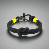 CAPTAIN 4mm Nautical Clasp Bracelet - Neon Yellow
