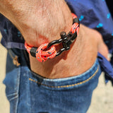 CAPTAIN 4mm Nautical Clasp Bracelet - Pink Mix