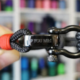 CAPTAIN 4mm Nautical Clasp Bracelet - Red