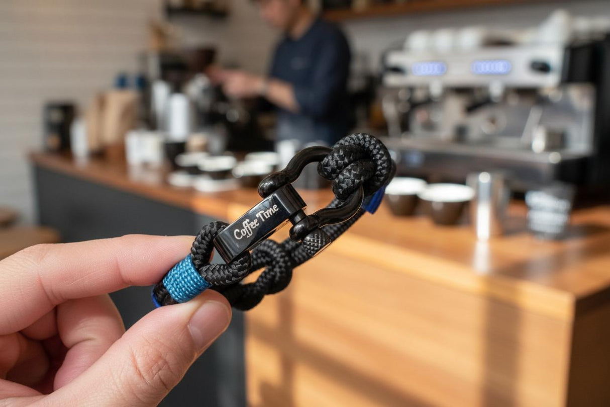 CAPTAIN 4mm Nautical Clasp Bracelet - Teal