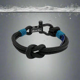 CAPTAIN 4mm Nautical Clasp Bracelet - Teal