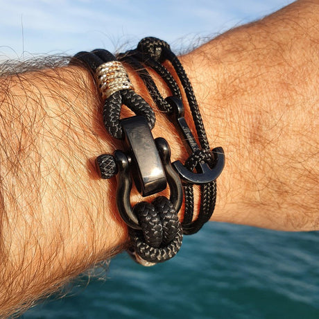 CAPTAIN Black Shackle Bracelet - Camo